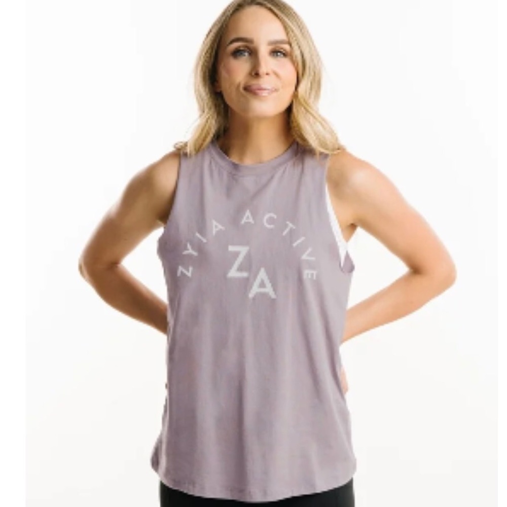 Zyia Active - Lilac ZA Gym Tank - size Large